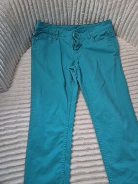 Liz Claiborne Teal Straight Leg Pants